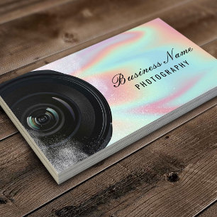 Photographer Camera Holographic Photography Business Card