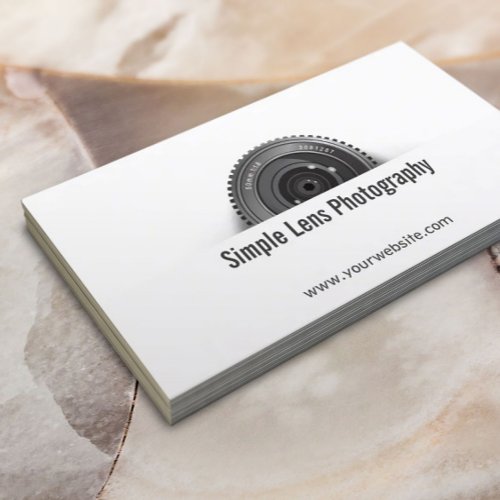 Photographer Camera Photography Minimalist Business Card