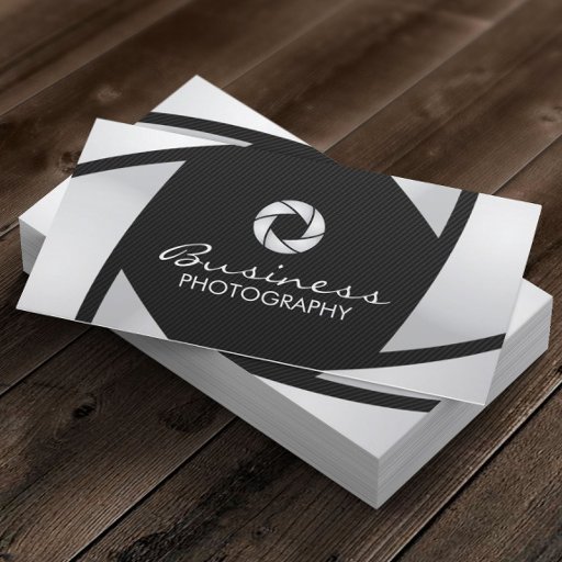 Customizable Photographer Camera Shutter Modern Photography Business Card
