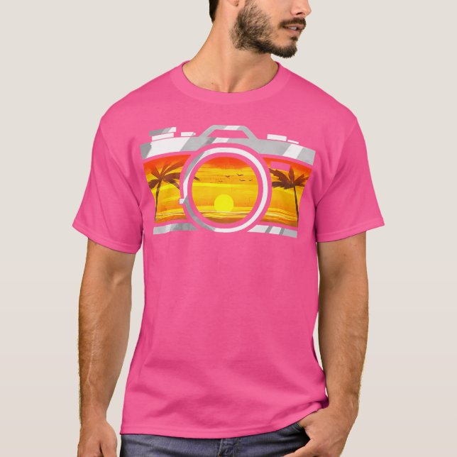 Photographer Camera Sunset Photography T-Shirt (Front)