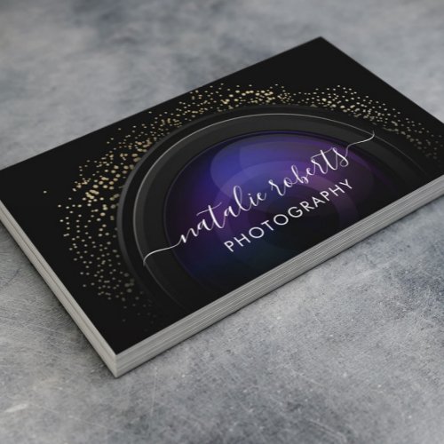 Photographer Camera Typography Photography Business Card
