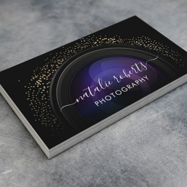 Photographer Camera Typography Photography Business Card (Creator Uploaded)