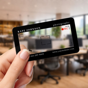 Photographer Camera View Minimalist Transparent Clear Business Cards