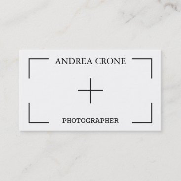 Photographer Camera Viewfinder, Modern Sleek Business Card