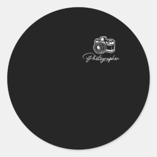 Photographer Cameraman Camera Photography Focus Gi Classic Round Sticker