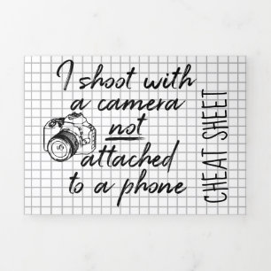 Photographer Cheat Sheet Tri-Fold Card