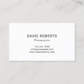 Photographer Classic Camera Drawing Photography Business Card (Back)