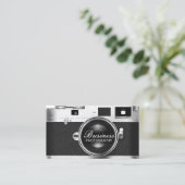 Photographer Classic Camera Drawing Photography Business Card (Standing Front)