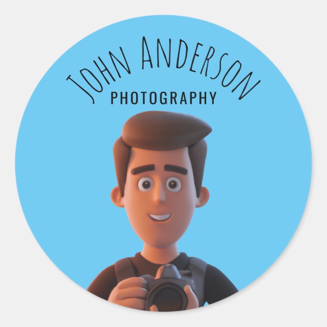 Photographer Classic Round Sticker (Front)