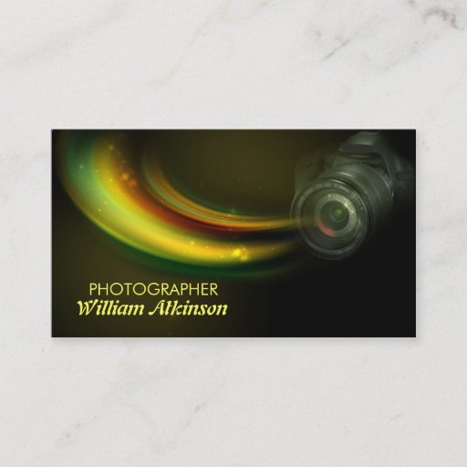 Customizable photographer colorful modern business card