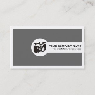 Photographer company business cards-grey business card