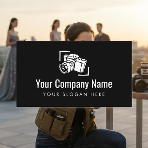 Photographer company logo business card template