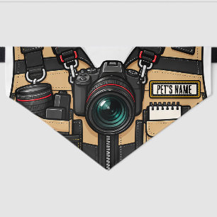 Photographer Costume Custom Halloween Pet Bandana Collar
