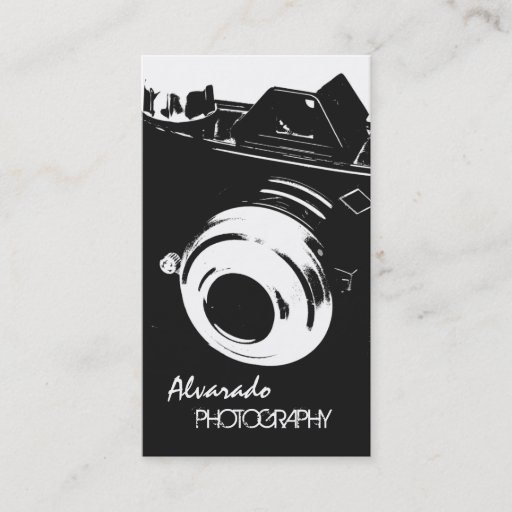 Customizable Photographer Creative Retro Black White Camera Business Card