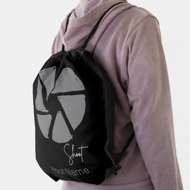 Photographer Design Vintage Aperture Retro Camera Drawstring Bag (Insitu)