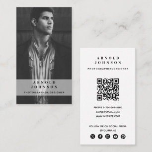 Photographer Designer Photo Social Media QR Code Business Card