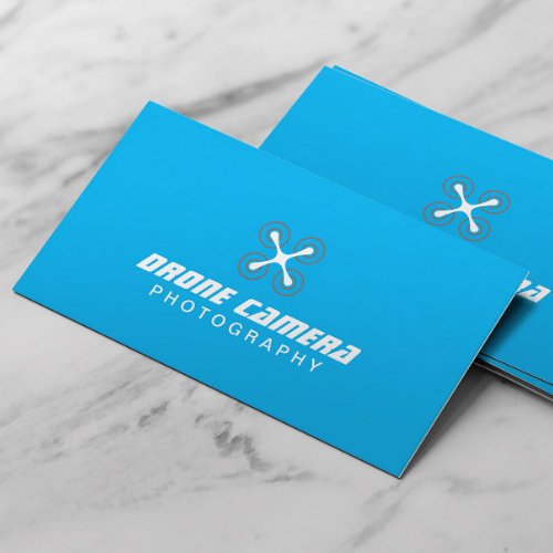 Photographer Drone Aerial Video  Photography Blue Business Card