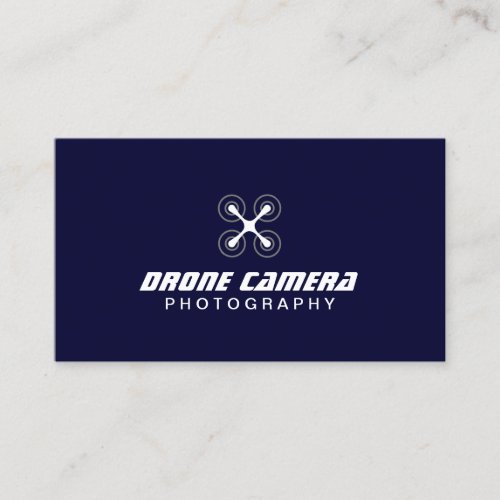 Photographer Drone Aerial Video  Photography Navy Business Card