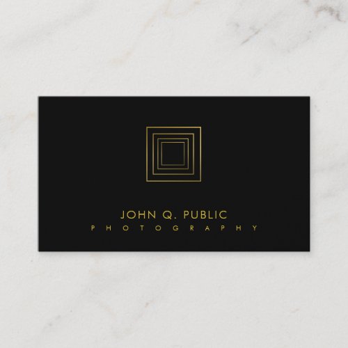 Photographer Elegant Gold Look Photography Luxury Business Card