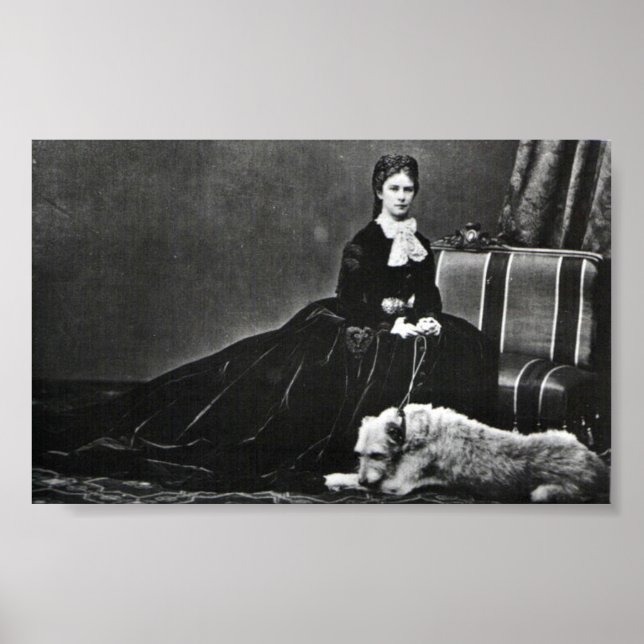 Photographer Empress Elisabeth of Austria with dog Poster (Front)