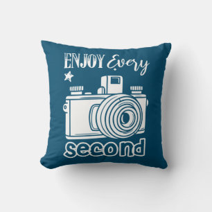 Photographer Enjoy Every Second Throw Pillow