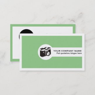 Photographer feminine business cards-sage green business card