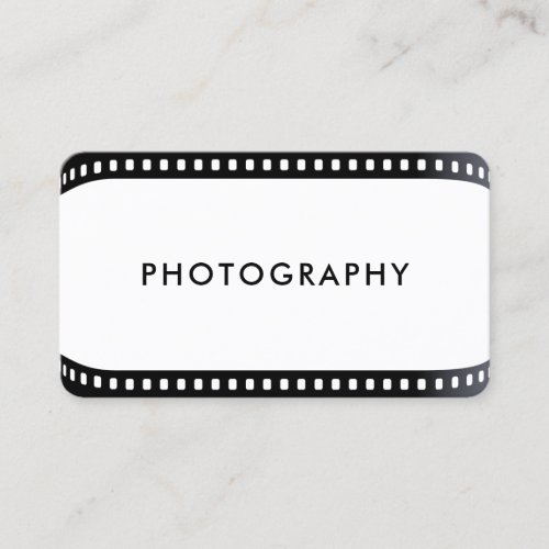 Photographer Film Roll Camera Black and White Business Card