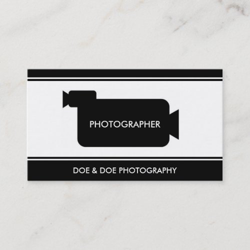 Photographer Filmmaker Photography Black/White Business Cards