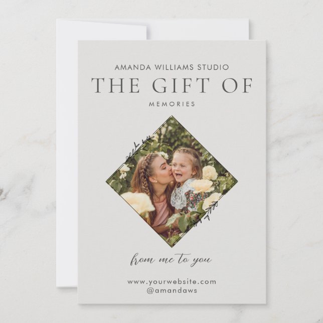 Photographer Gift Card Certificates (Front)