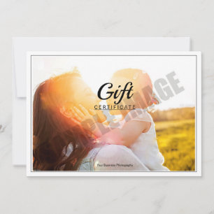 Photographer Gift Certificate