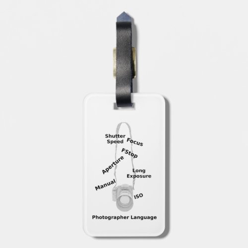 Photographer Language Luggage Tag