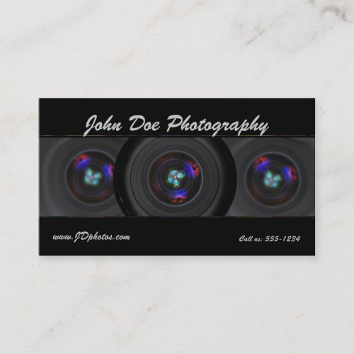 Photographer lens business card