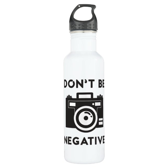 Photographer Lens Photography Camera Gift Idea Stainless Steel Water Bottle (Front)