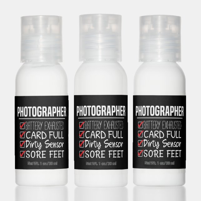 Photographer Life - Funny Photography Checklist Hand Lotion (Set)