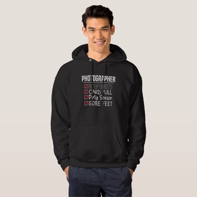 Photographer Life - Funny Photography Checklist Hoodie (Front Full)