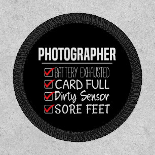 Photographer Life - Funny Photography Checklist Patch