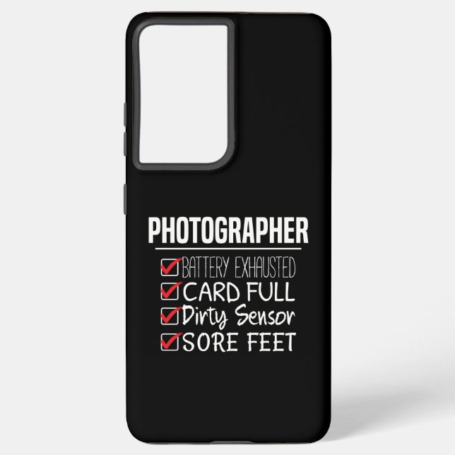 Photographer Life - Funny Photography Checklist Samsung Galaxy Case (Back)