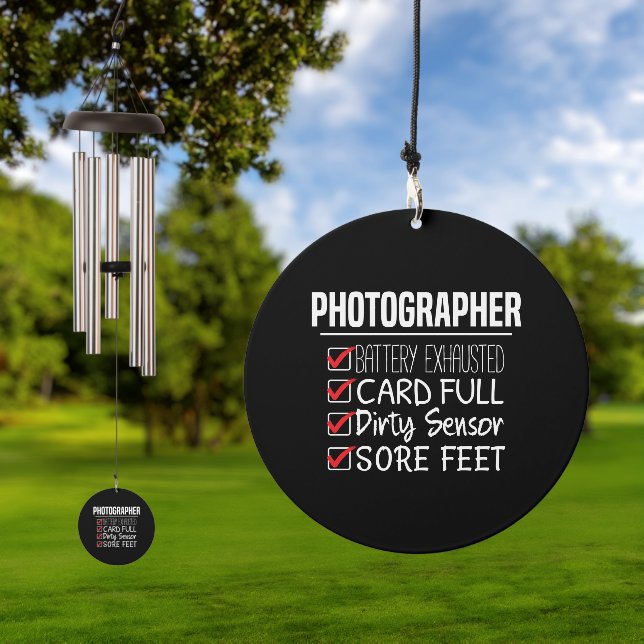 Photographer Life - Funny Photography Checklist Wind Chime (Outdoor)
