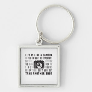 Photographer Life Is Like A Camera Photography Keychain