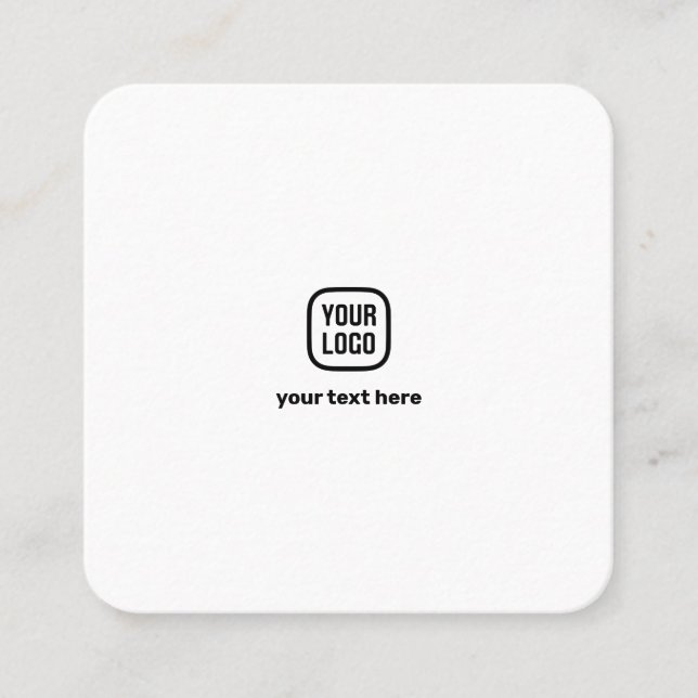 Photographer logo minimalist photography white calling card (Front)