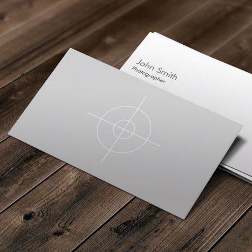 Customizable Plain 18% Gray Card Photographer Business Card