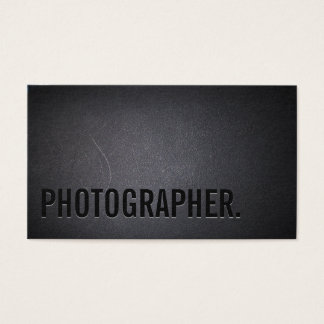 Photographer Minimalist Bold Text Photography Business Card