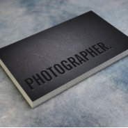 Photographer Minimalist Bold Text Photography Business Card at Zazzle