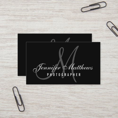 Photographer Minimalist Elegant Script Photography Business Card