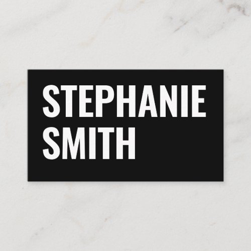 Photographer Modern Black and White Minimalist Business Card