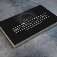 Photographer Modern Camera Lens Photography Business Card at Zazzle