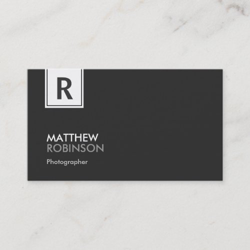 Photographer _ Modern Classy Monogram Business Card