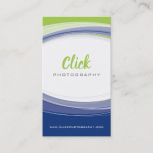 PHOTOGRAPHER modern curve minimal lime green gray Business Card