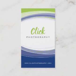 PHOTOGRAPHER modern curve minimal lime green gray Business Card