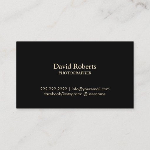 Photographer Modern Gold Shutter Professional Business Card | Zazzle